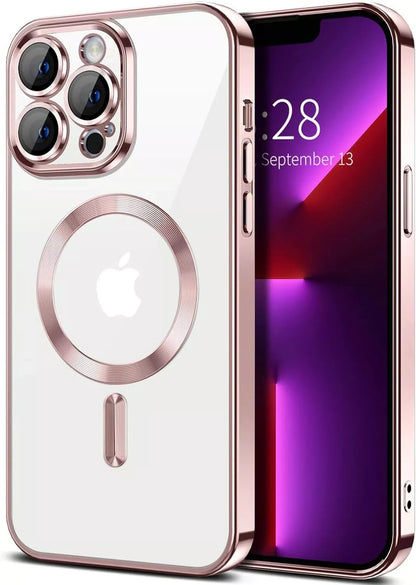 Lens Glass + Magsafe Case for Iphone 17 Pro Max 16 Pro 16E 15 plus 14 13 12 SE 7