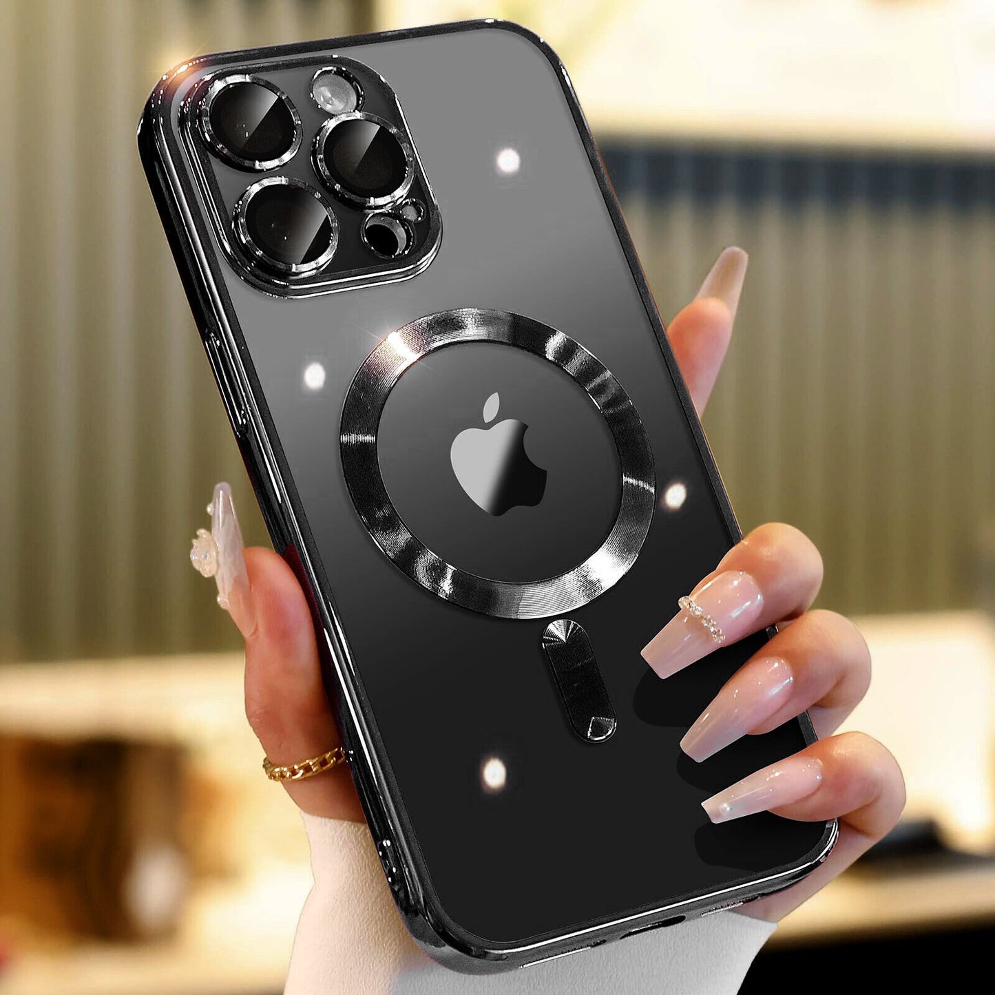 Lens Glass + Magsafe Case for Iphone 17 Pro Max 16 Pro 16E 15 plus 14 13 12 SE 7