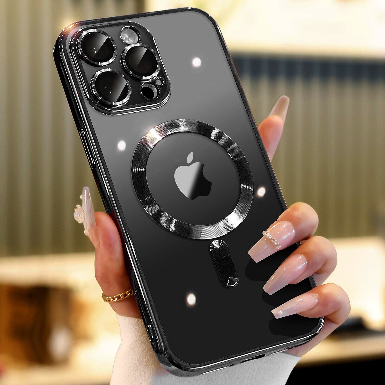 Lens Glass + Magsafe Case for Iphone 17 Pro Max 16 Pro 16E 15 plus 14 13 12 SE 7