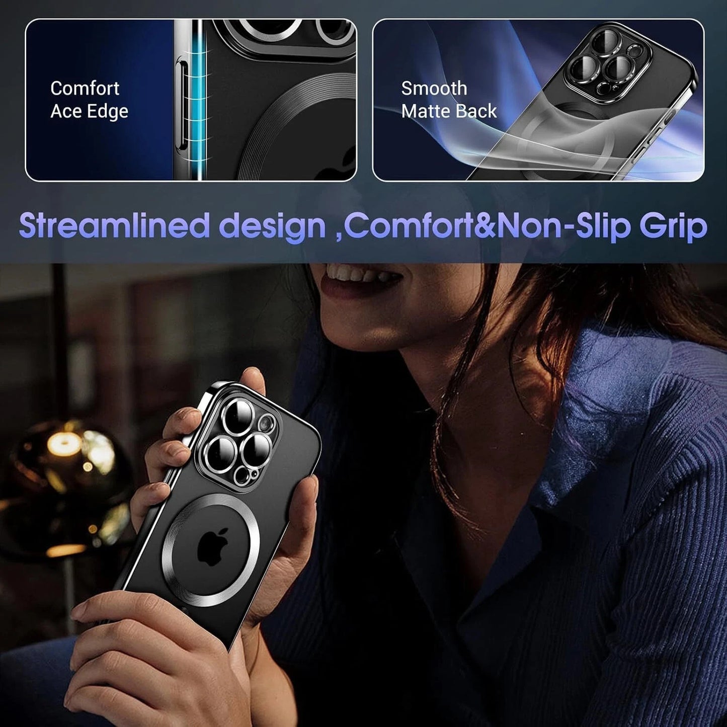 Lens Glass + Magsafe Case for Iphone 17 Pro Max 16 Pro 16E 15 plus 14 13 12 SE 7