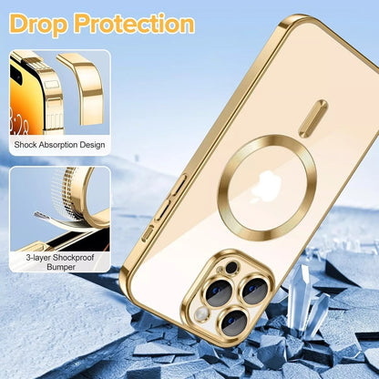 Lens Glass + Magsafe Case for Iphone 17 Pro Max 16 Pro 16E 15 plus 14 13 12 SE 7