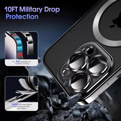 Lens Glass + Magsafe Case for Iphone 17 Pro Max 16 Pro 16E 15 plus 14 13 12 SE 7