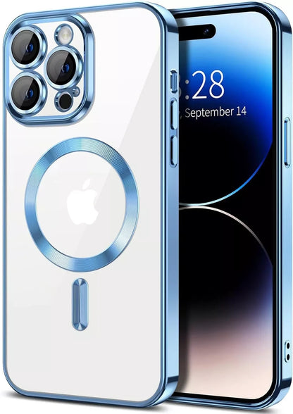 Lens Glass + Magsafe Case for Iphone 17 Pro Max 16 Pro 16E 15 plus 14 13 12 SE 7