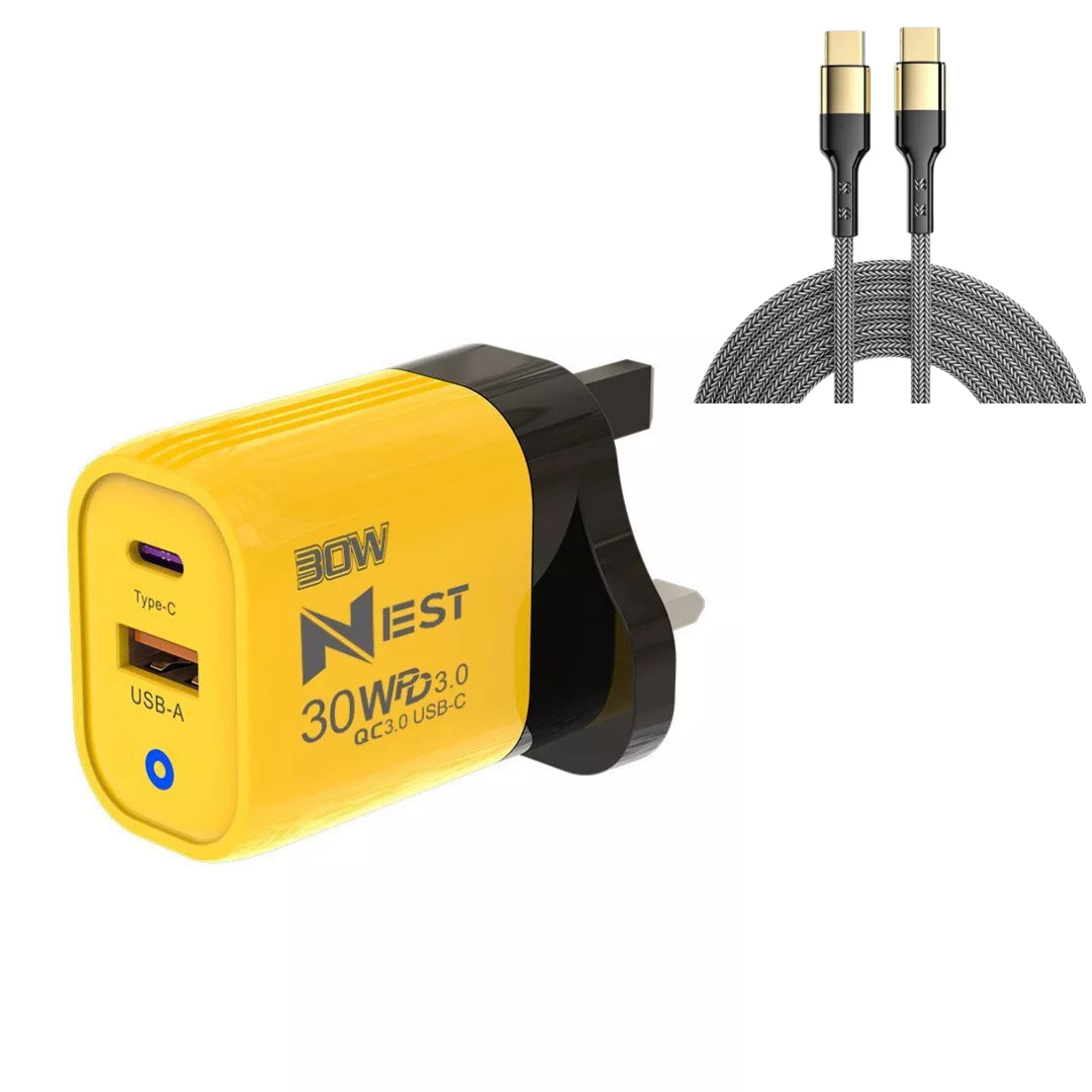 For Iphone 15 16 Pro Max Samsung Fast Charging 22.5W USB-C PD Plug Charger Cable