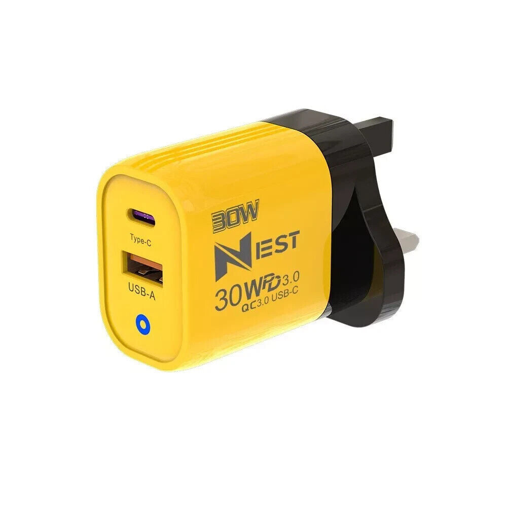 For Iphone 15 16 Pro Max Samsung Fast Charging 22.5W USB-C PD Plug Charger Cable