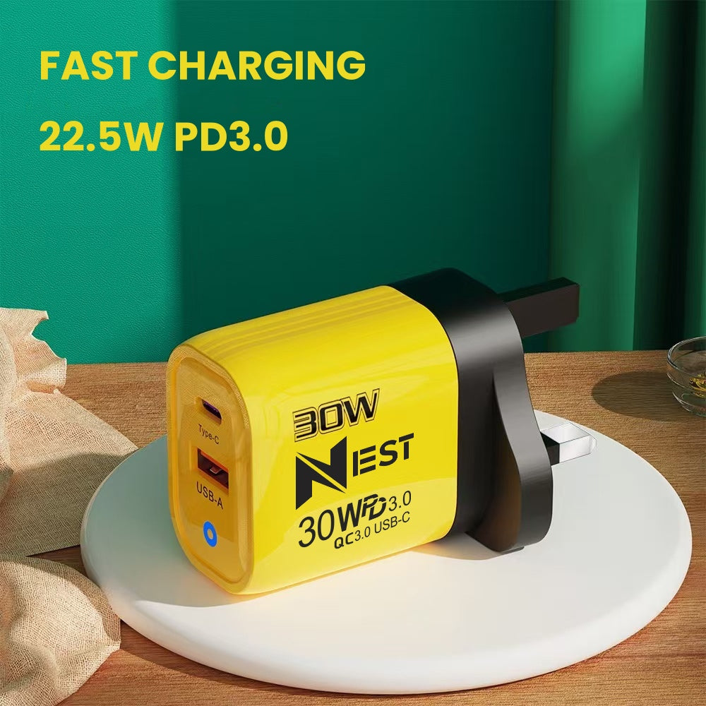 For Iphone 15 16 Pro Max Samsung Fast Charging 22.5W USB-C PD Plug Charger Cable